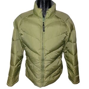 Woolrich Women's Olive Green Down Quilted Reversible Puffer Jacket M